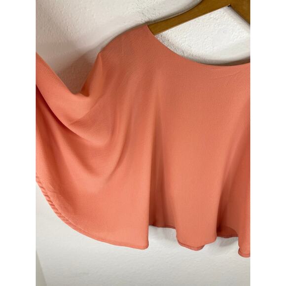 Boho Coral Batwing Crop Top Zara Collection - Picture 3 of 9